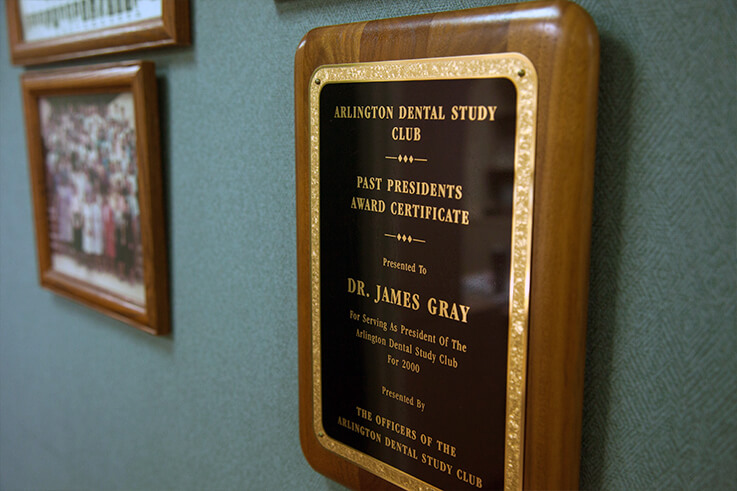 Arlington Dental Study Club award plaque