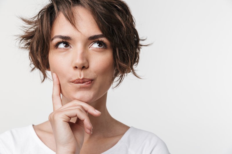 young woman in thought