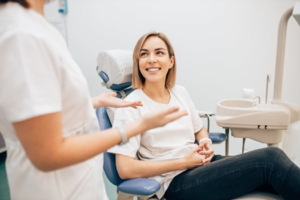 a patient attending their oral cancer screening 