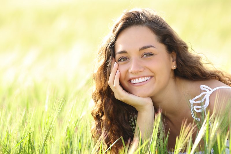 young woman with a healthy smile